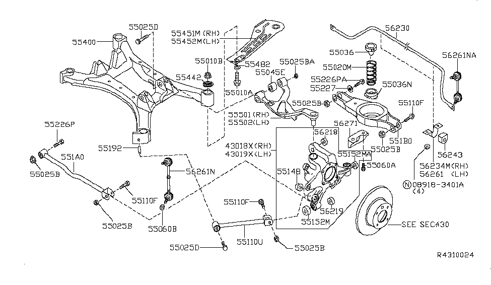 55020-JA81A-|-Genuine-Nissan-#55020JA81A-SPRING---REAR-...