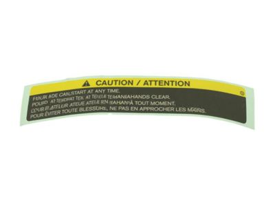 Nissan 21599-7991A Label-Caution,Motor Fan