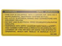 Nissan 98591-84M60 Label-Air Bag