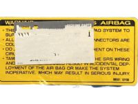 Nissan 98591-10Y00 Label,Air Bag