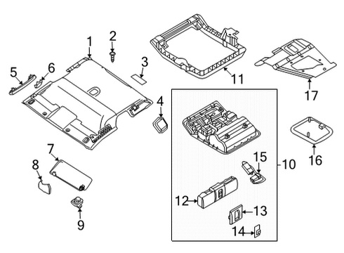 Nissan 26460-9FW5C LAMP ASSY-PERSONAL