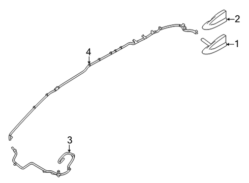 Nissan 28243-6RR1A FEEDER-ANTENNA