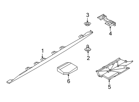 Nissan 76850-6LX0H MUDGUARD-SILL CENTER, RH