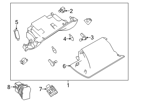 Nissan 68500-9HB0A BOX GLOVE