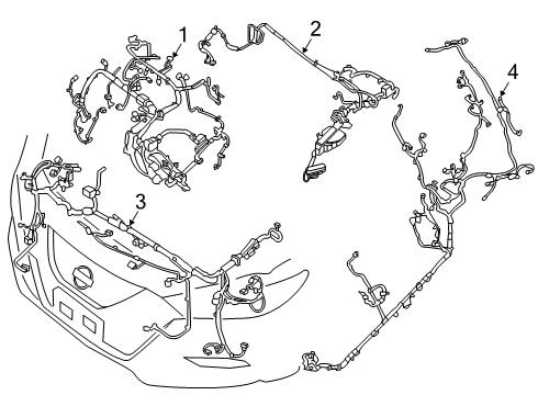 Nissan 24011-9DM0B Harness Assembly-EGI