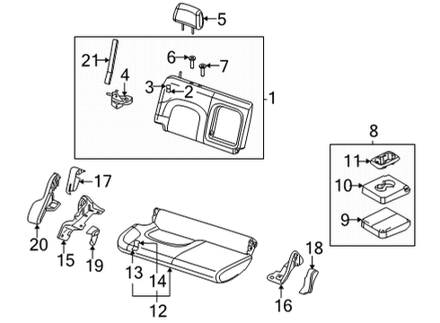 Nissan 88399-9BU0C Bumper Rubber, Rear Seat