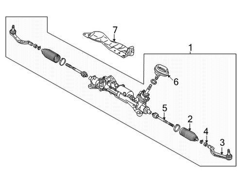 Nissan 49001-6RR2B GEAR & LINKAGE ASSY-POWER STEERING