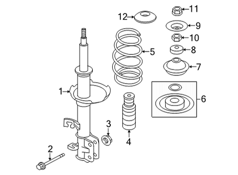 Nissan E4302-5EE1A STRUT KIT FT RH