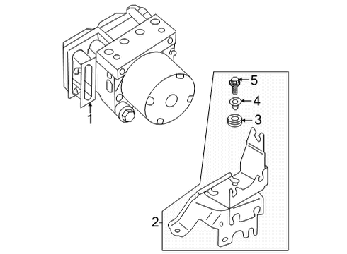 Nissan 47660-6RD1D ACTUATOR & ECU ASSY-ANTISKID