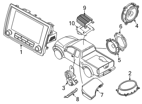 Nissan 25915-9BU0E CONTROL ASSY - AV