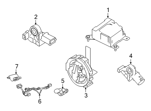 Nissan 98820-6CB9B Sensor-Side AIRBAG Center