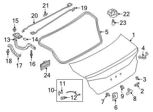 Nissan 84300-9HE0A LID TRUNK