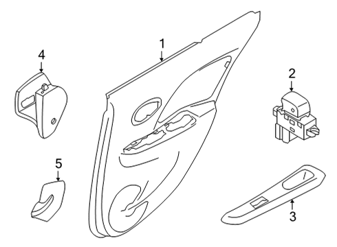 Nissan 24127-5EE0B Harness-Rear Door,LH