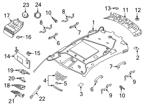 Nissan 96409-9DM0A HOLDER SUNVISOR