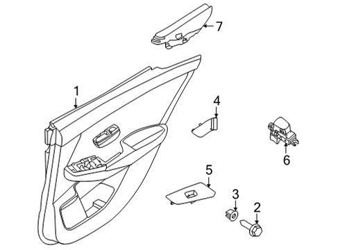 Nissan 24126-6LB0B Harness-Rear Door,RH