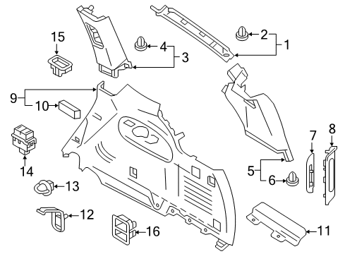 Finisher-Luggage Side Lower,Front LH Diagram for 84953-6JL0A