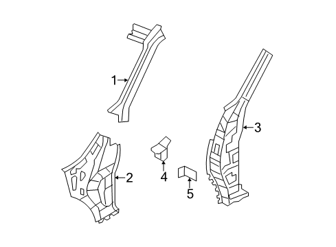 Pillar-Front,Inner Upper RH Diagram for 76230-6JL1A