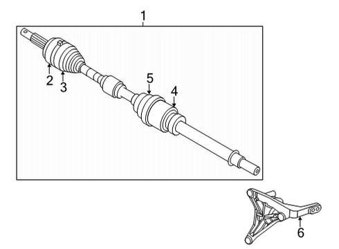 Bracket-Bearing Support,Fr Drive Shaft Diagram for 39780-6RA0B