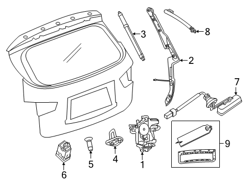 2020 Nissan Pathfinder Lock & Hardware Diagram 2