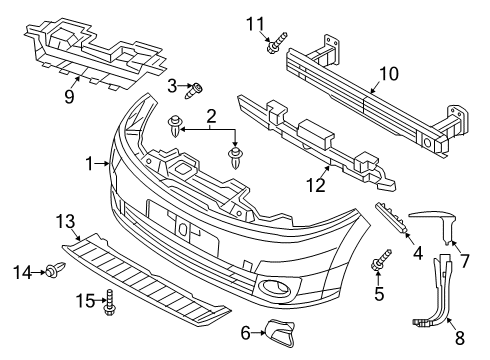 2021 Nissan NV Bumper & Components - Front Diagram