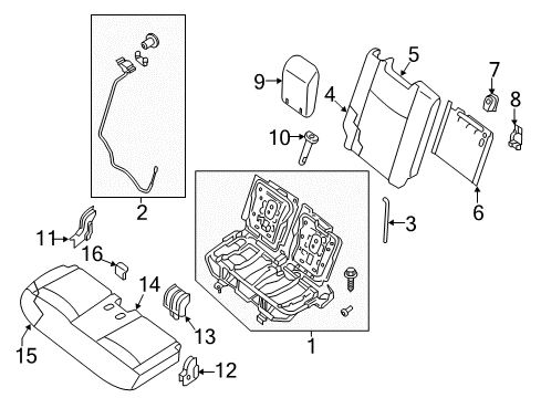 Trim Assembly-3RD Seat Back Diagram for 89620-9A41A