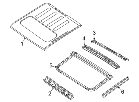 2022 Nissan Frontier Roof & Components Diagram 2