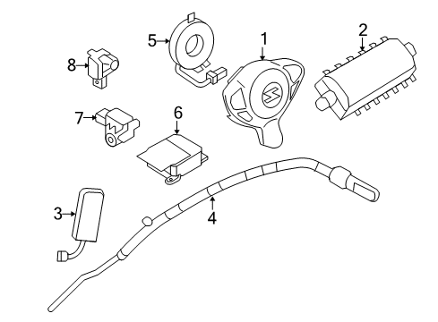 2020 Nissan 370Z Air Bag Components Diagram 2