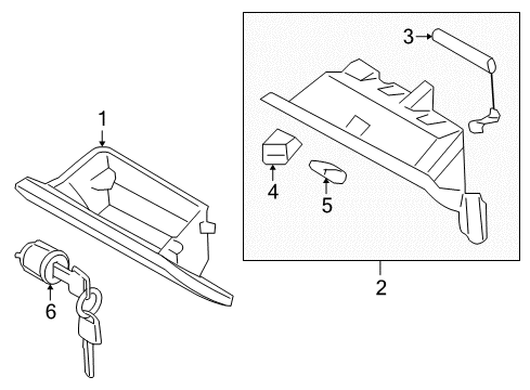 2021 Nissan GT-R Glove Box Diagram