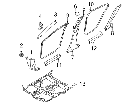 Plate-Kicking,Rear RH Diagram for 769B6-6LB0A