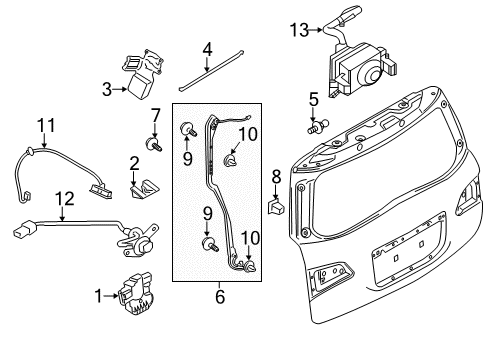 Switch Assy-Trunk Opener Diagram for 25380-6JF0A