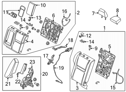 BACK ASSY-REAR SEAT Diagram for 88600-6RC2A