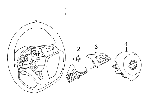 2021 Nissan Rogue Sport Steering Column & Wheel, Steering Gear & Linkage Diagram 5