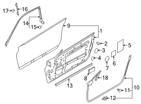 INSULATOR-Roof Diagram for 76884-9VB0A