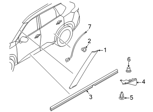 Seal-Rear Door Partition,RH Diagram for 82838-6RR0A