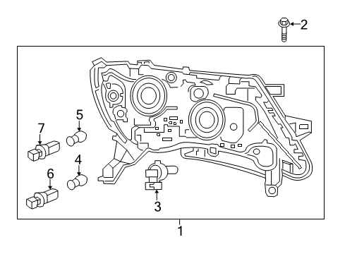 2020 Nissan Pathfinder Bulbs Diagram 3