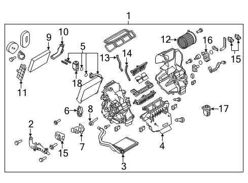 2022 Nissan Rogue Sport HVAC Case Diagram 1