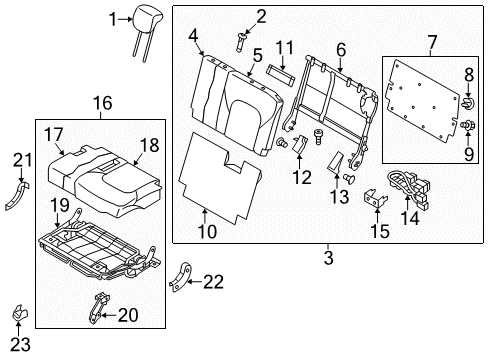 Harness-Power Seat,LH Diagram for 89071-6JL2A