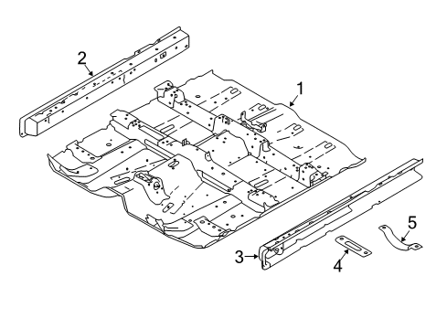 2020 Nissan Murano Floor & Rails Diagram