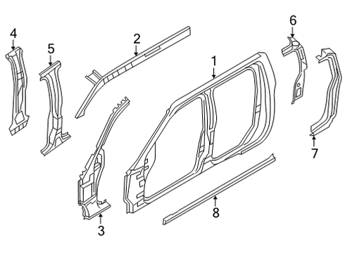 REINFORCE - FRONT PILLAR, OUTER RH Diagram for G6215-9BUMA