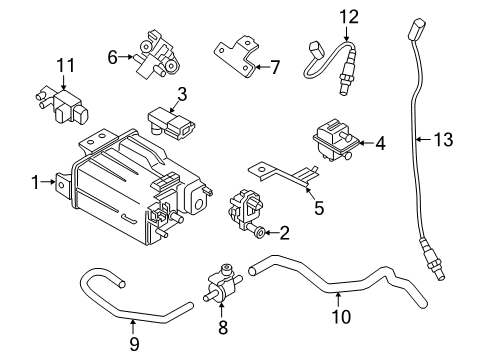 2020 Nissan Pathfinder Emission Components Diagram