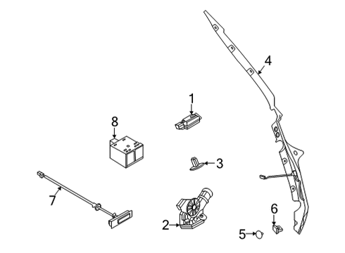 Switch Assy-Trunk Opener Diagram for 25380-6RA1A