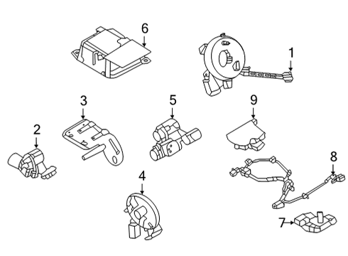 Module Assembly-Knee Air Bag, Assist Diagram for 985R1-6LB8A