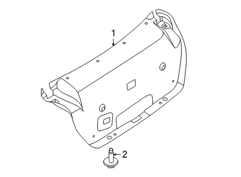 Finisher Assy-Back Door Diagram for 84966-6LE0A