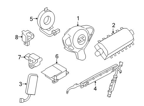 2020 Nissan 370Z Air Bag Components Diagram 1