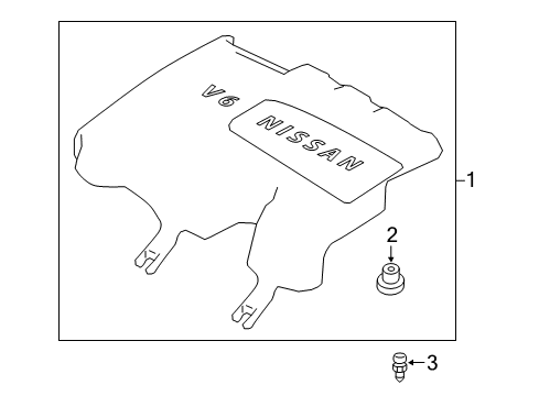 2020 Nissan Pathfinder Engine Appearance Cover Diagram