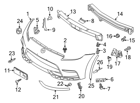 2020 Nissan 370Z Front Bumper Diagram 1