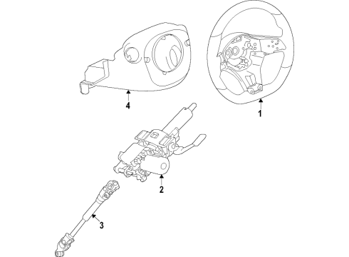 2020 Nissan Kicks Steering Column & Wheel, Steering Gear & Linkage Diagram 1