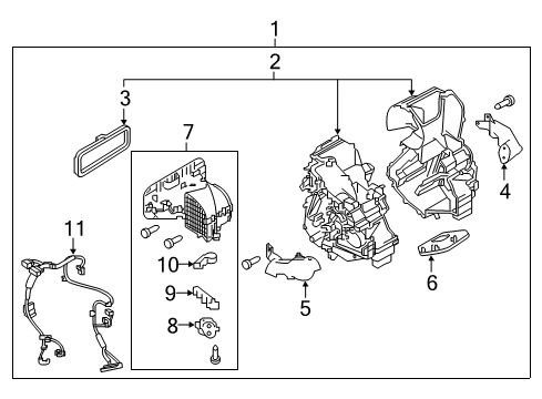 BLOWER ASSY-AIR CONDITIONER Diagram for 27210-6FK0B