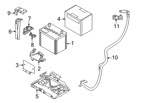 Plate - Battery STOPPER Diagram for B4457-5VDMA