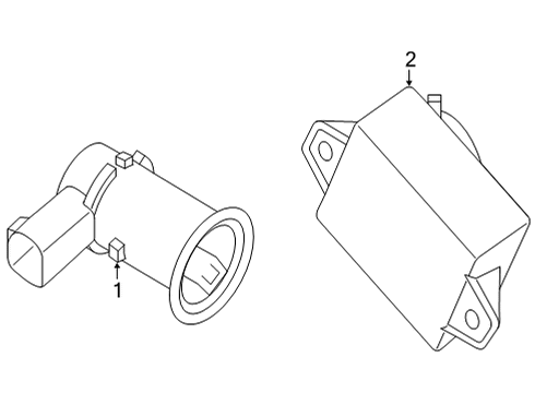 SENSOR ASSY-SIDE OBSTACLE WARNING Diagram for 284K0-9BU1A